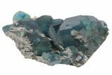 Blue-Green Fluorite on Sparkling Quartz - China #120335-2
